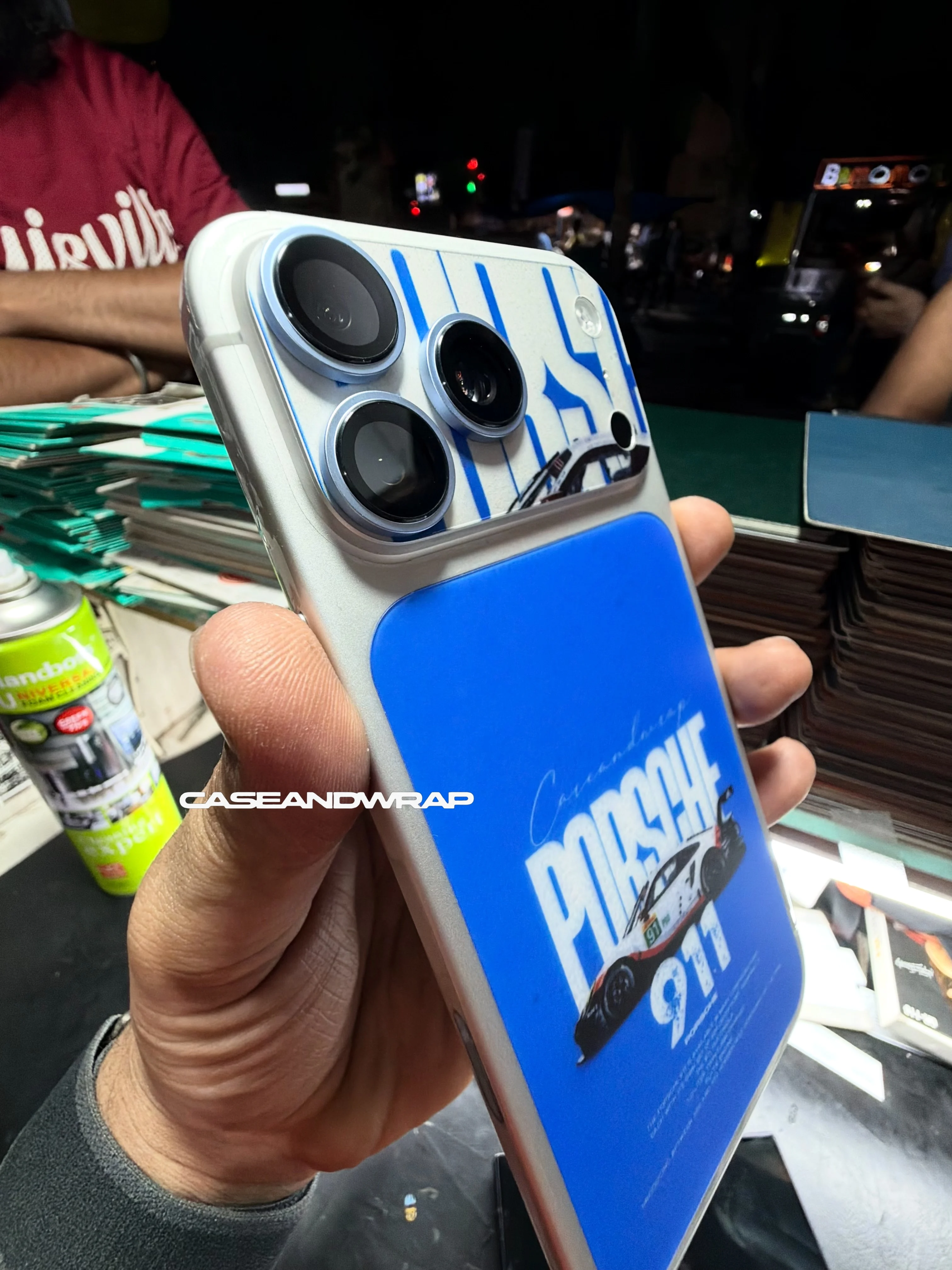 Porsche-inspired Caseandwrap phone skin from Instagram
